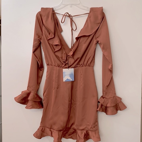 Revolve MAJORELLE Nelly Mini Dress Terracotta Brown Size XS - Picture 5 of 7